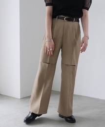 Yeoun（ヨウン）の「膝スリットスラックスパンツ（スラックス）」