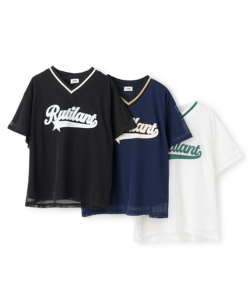 LOVETOXIC（ラブトキシック）の「【LTXC】メッシュレイヤードルーズT（Tシャツ/カットソー・キッズ・オフホワイト/ブラック/ネイビー・130cm/L:160cm/S:140cm/M:150cm）」の13枚目の写真