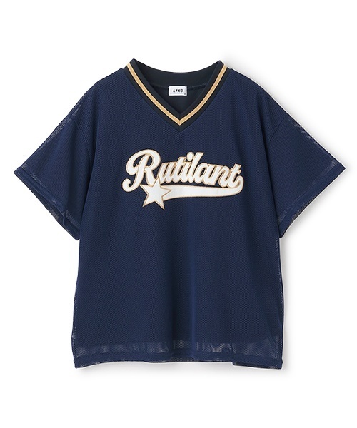 LOVETOXIC（ラブトキシック）の「【LTXC】メッシュレイヤードルーズT（Tシャツ/カットソー・キッズ・オフホワイト/ブラック/ネイビー・130cm/L:160cm/S:140cm/M:150cm）」の11枚目の写真