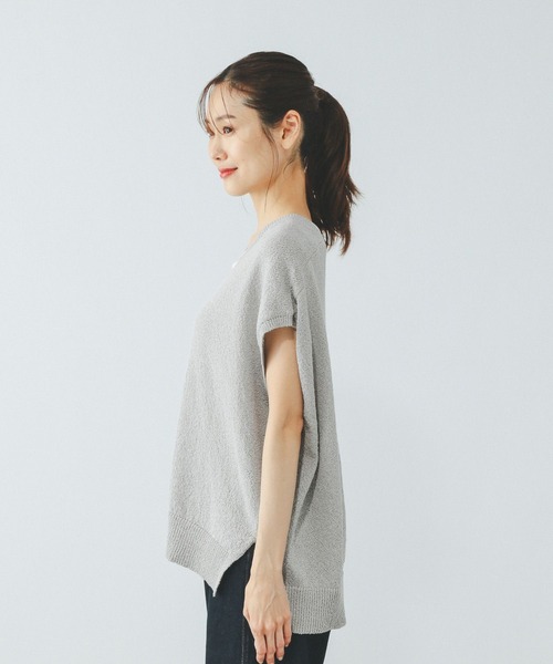 GLOBAL WORK（グローバルワーク）の「Vネックベスト・カップ付きタンクセット/499691（ベスト・レディース・アイボリー/ライトグレー/ブラウン・MEDIUM/LARGE）」の22枚目の写真