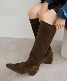 ファビオルスコーニ ロングブーツ スクエアトゥ FABIO RUSCONI FABIO RUSCONI(ファビオルスコーニ)】 SQUARE LONG BOOTS