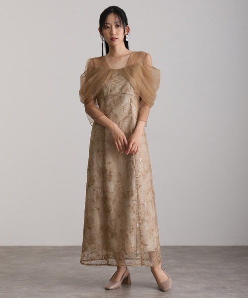 セール】七分袖&ミモレ丈同窓会成人式オフショルダースパンコールA