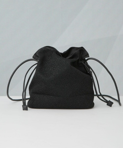 NANO universe（ナノユニバース）の「ラメ巾着ショルダーバッグ（ショルダーバッグ・レディース・ブラック/ブラウン/シルバー・FREE）」の9枚目の写真