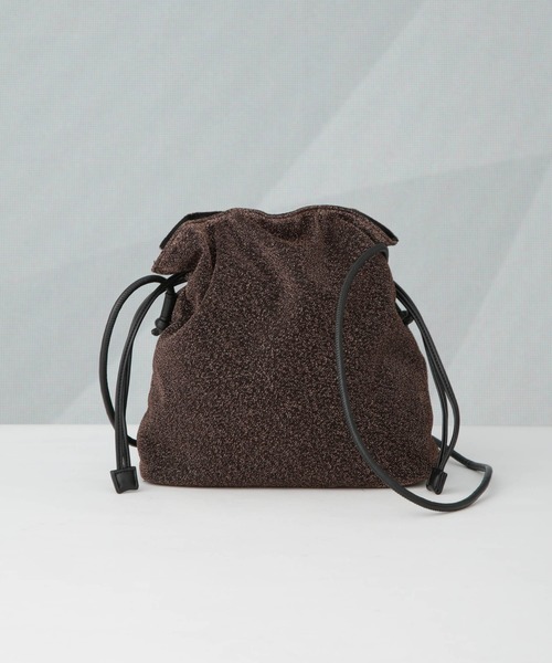 NANO universe（ナノユニバース）の「ラメ巾着ショルダーバッグ（ショルダーバッグ・レディース・ブラック/ブラウン/シルバー・FREE）」の5枚目の写真