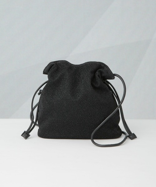 NANO universe（ナノユニバース）の「ラメ巾着ショルダーバッグ（ショルダーバッグ・レディース・ブラック/ブラウン/シルバー・FREE）」の6枚目の写真