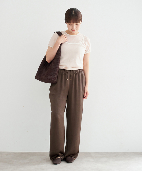 WEB限定/追加》サテンリラックスパンツ（その他パンツ）｜IENA