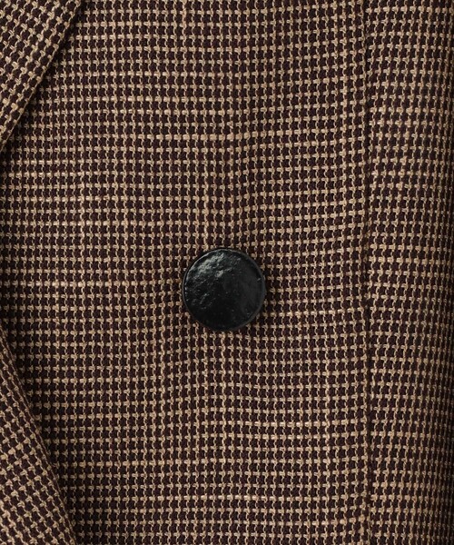 allureville（アルアバイル）の「トリッカーカラミダブルジャケット（テーラードジャケット・レディース・ブラウン/ブラック・1/2）」の4枚目の写真