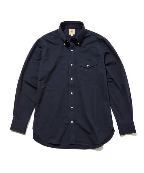 J.PRESS(ジェイプレス)の「【KANEMASA JERSEY】ボタンダウン シャツ(シャツ/ブラウス・メンズ・ネイビー系/ホワイト系/サックスブルー系・MEDIUM/LARGE/X-LARGE)」の1枚目の写真