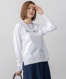 【洗える】ロゴプリント コットン Tシャツ