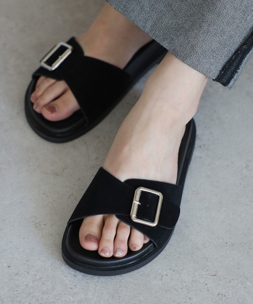 セール】belt slide sandals / ベルトスライドサンダル