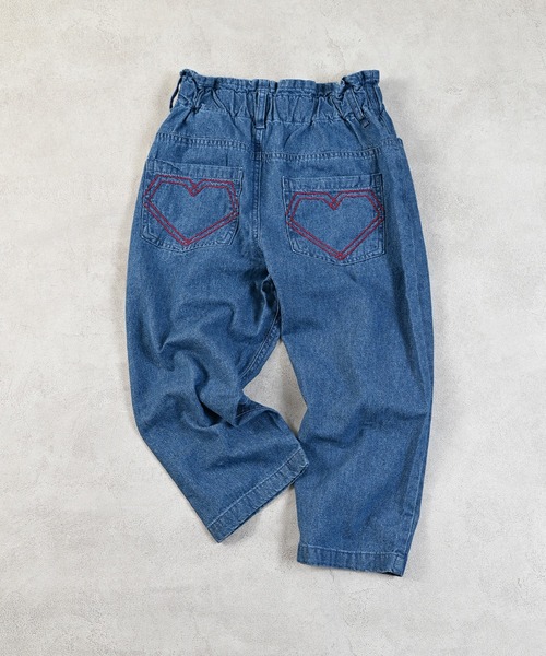 Life Support Products(ライフサポートプロダクツ)の「ハイウエストフリルデニムパンツ(デニムパンツ・キッズ・ブルー/ブラック・110/100/95/90/80/150/140/130/120)」の1枚目の写真