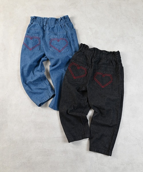 Life Support Products(ライフサポートプロダクツ)の「ハイウエストフリルデニムパンツ(デニムパンツ・キッズ・ブルー/ブラック・110/100/95/90/80/150/140/130/120)」の3枚目の写真