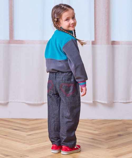 Life Support Products(ライフサポートプロダクツ)の「ハイウエストフリルデニムパンツ(デニムパンツ・キッズ・ブルー/ブラック・110/100/95/90/80/150/140/130/120)」の6枚目の写真