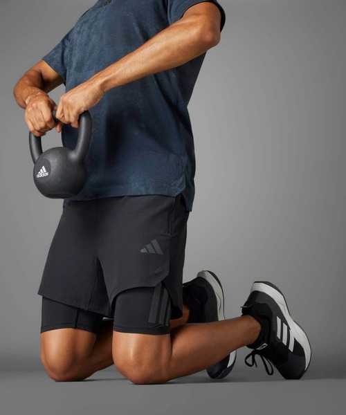 セール】2-in-1 パワー ショーツ / ハーフパンツ / アディダス adidas