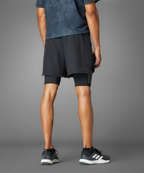 adidas（アディダス）の「2-in-1 パワー ショーツ / ハーフパンツ / アディダス adidas（その他パンツ・メンズ・ブラック・LARGE/MEDIUM/X-LARGE/SMALL/3XL/XX-LARGE）」の2枚目の写真