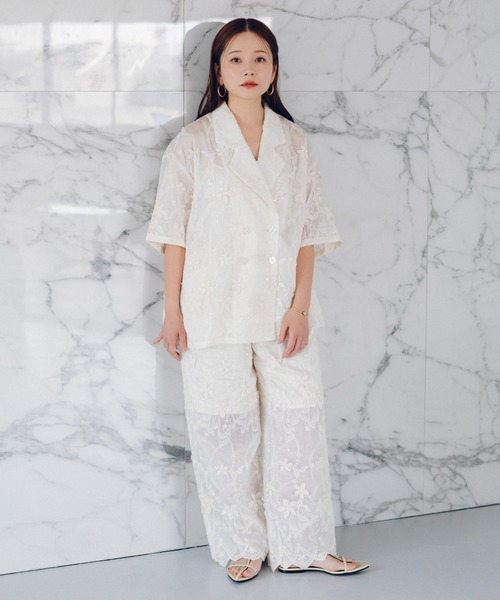 URBAN RESEARCH Sonny Label（アーバンリサーチサニーレーベル）の「NaokoTakayamaスパンコールシャツジャケット（その他アウター・レディース・オフホワイト・FREE）」の8枚目の写真