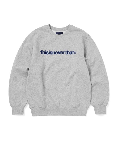 thisisneverthat グレー スウェット TN210TSWCW01 T-Logo Crewneck（スウェット）｜thisisneverthat（ディスイズネバー