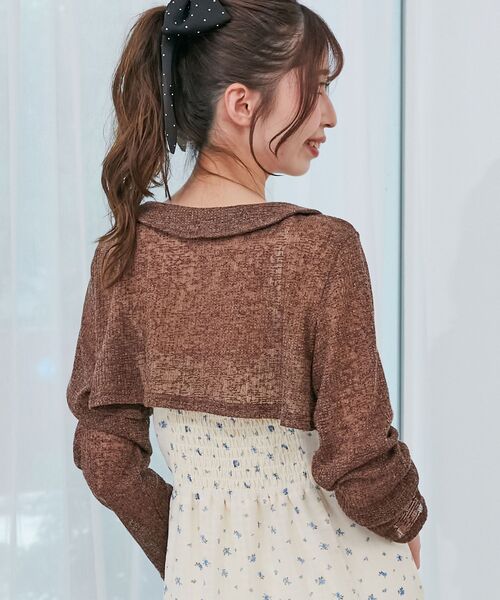 MAJESTIC LEGON(マジェスティックレゴン)の「ショートボレロセットキャミワンピース(ワンピース・レディース・ホワイト系その他2/ブラウン系その他2/ブラック系その他・SMALL/MEDIUM)」の9枚目の写真