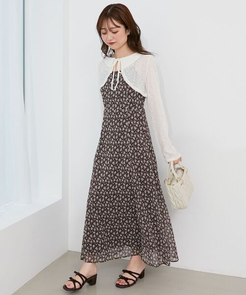 MAJESTIC LEGON(マジェスティックレゴン)の「ショートボレロセットキャミワンピース(ワンピース・レディース・ホワイト系その他2/ブラウン系その他2/ブラック系その他・SMALL/MEDIUM)」の12枚目の写真