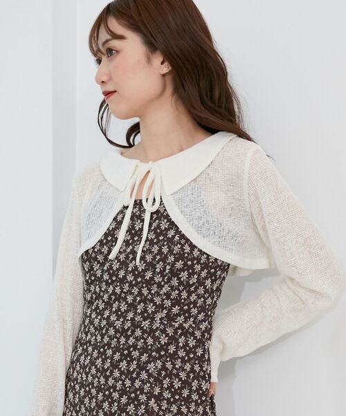 MAJESTIC LEGON(マジェスティックレゴン)の「ショートボレロセットキャミワンピース(ワンピース・レディース・ホワイト系その他2/ブラウン系その他2/ブラック系その他・SMALL/MEDIUM)」の15枚目の写真