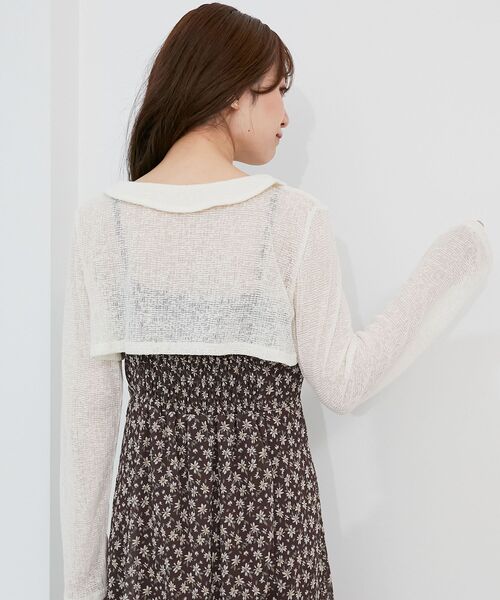 MAJESTIC LEGON(マジェスティックレゴン)の「ショートボレロセットキャミワンピース(ワンピース・レディース・ホワイト系その他2/ブラウン系その他2/ブラック系その他・SMALL/MEDIUM)」の16枚目の写真