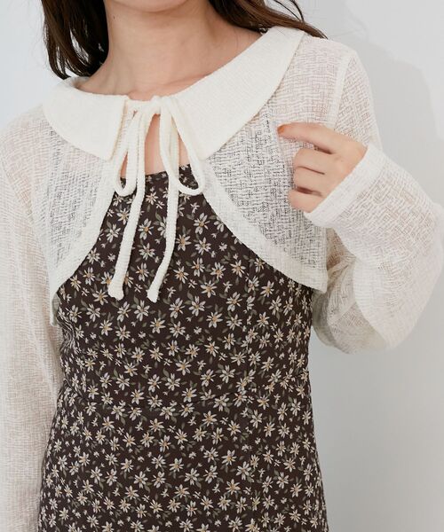 MAJESTIC LEGON(マジェスティックレゴン)の「ショートボレロセットキャミワンピース(ワンピース・レディース・ホワイト系その他2/ブラウン系その他2/ブラック系その他・SMALL/MEDIUM)」の17枚目の写真