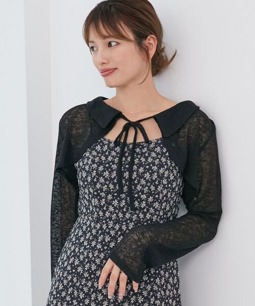 MAJESTIC LEGON(マジェスティックレゴン)の「ショートボレロセットキャミワンピース(ワンピース・レディース・ホワイト系その他2/ブラウン系その他2/ブラック系その他・SMALL/MEDIUM)」の21枚目の写真