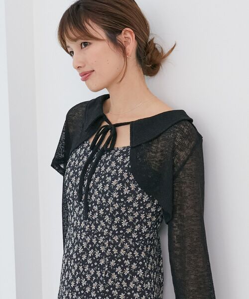 MAJESTIC LEGON(マジェスティックレゴン)の「ショートボレロセットキャミワンピース(ワンピース・レディース・ホワイト系その他2/ブラウン系その他2/ブラック系その他・SMALL/MEDIUM)」の22枚目の写真