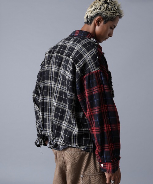 DANKE SCHON(ダンケシェーン)の「DankeSchon/ダンケシェーン/FLANNEL SHIRTS(シャツ/ブラウス・メンズ・ネイビー/ベージュ/ブラック・L/M)」の6枚目の写真