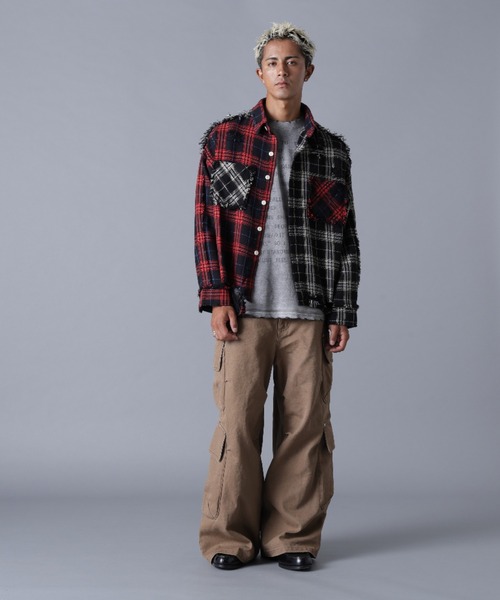 DANKE SCHON(ダンケシェーン)の「DankeSchon/ダンケシェーン/FLANNEL SHIRTS(シャツ/ブラウス・メンズ・ネイビー/ベージュ/ブラック・L/M)」の7枚目の写真