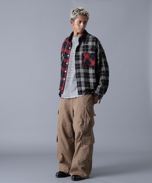 DANKE SCHON(ダンケシェーン)の「DankeSchon/ダンケシェーン/FLANNEL SHIRTS(シャツ/ブラウス・メンズ・ネイビー/ベージュ/ブラック・L/M)」の8枚目の写真