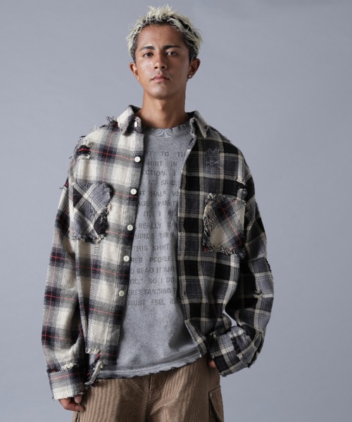 DANKE SCHON(ダンケシェーン)の「DankeSchon/ダンケシェーン/FLANNEL SHIRTS(シャツ/ブラウス・メンズ・ネイビー/ベージュ/ブラック・L/M)」の12枚目の写真