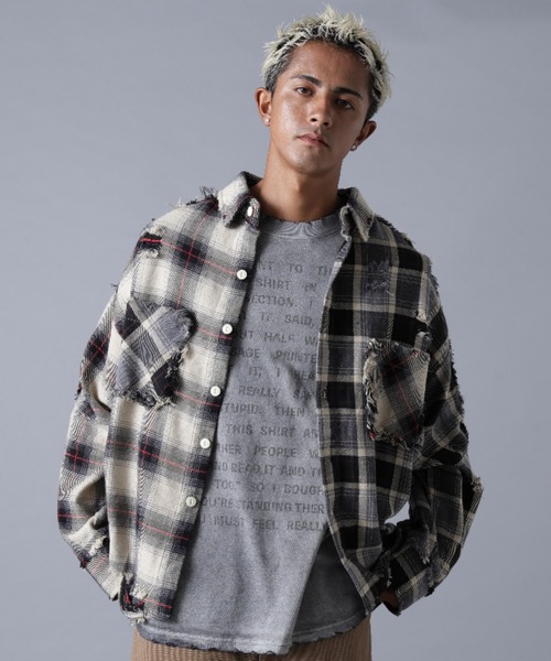 DANKE SCHON(ダンケシェーン)の「DankeSchon/ダンケシェーン/FLANNEL SHIRTS(シャツ/ブラウス・メンズ・ネイビー/ベージュ/ブラック・L/M)」の13枚目の写真