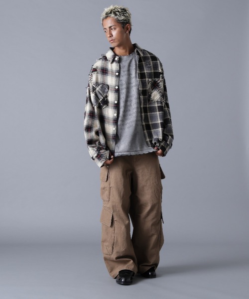 DANKE SCHON(ダンケシェーン)の「DankeSchon/ダンケシェーン/FLANNEL SHIRTS(シャツ/ブラウス・メンズ・ネイビー/ベージュ/ブラック・L/M)」の16枚目の写真