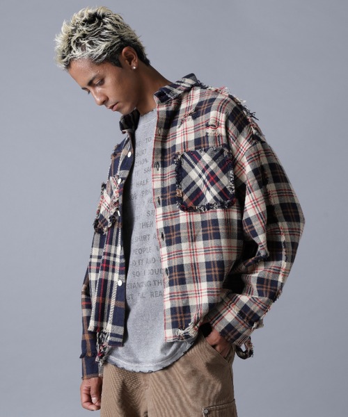 DANKE SCHON(ダンケシェーン)の「DankeSchon/ダンケシェーン/FLANNEL SHIRTS(シャツ/ブラウス・メンズ・ネイビー/ベージュ/ブラック・L/M)」の22枚目の写真