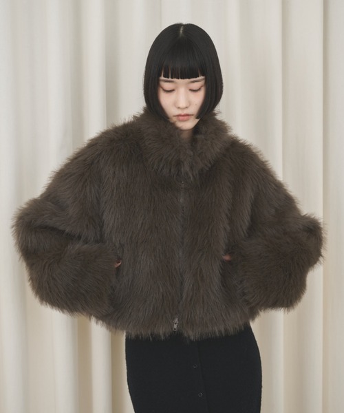 AIC.（エーアイシー）の「ボリュームファースタンドショートブルゾン（ブルゾン・レディース・その他2/その他1/その他3・FREE）」の5枚目の写真