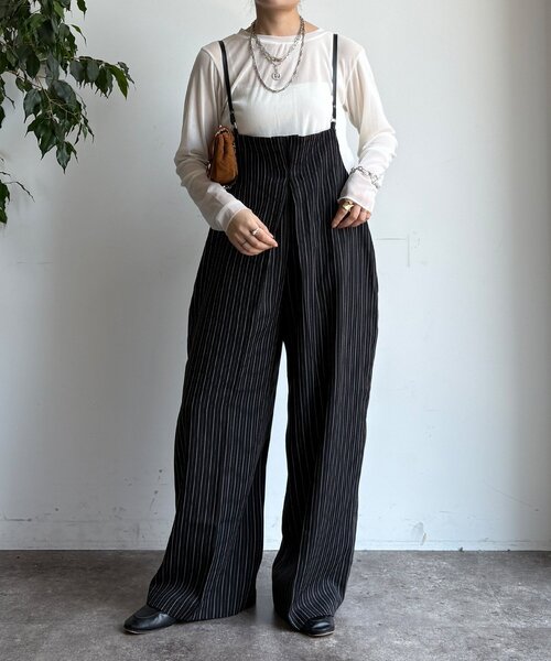 WEB限定】ヘリンボーンサスペンダー付パンツ（その他パンツ）｜DouDou