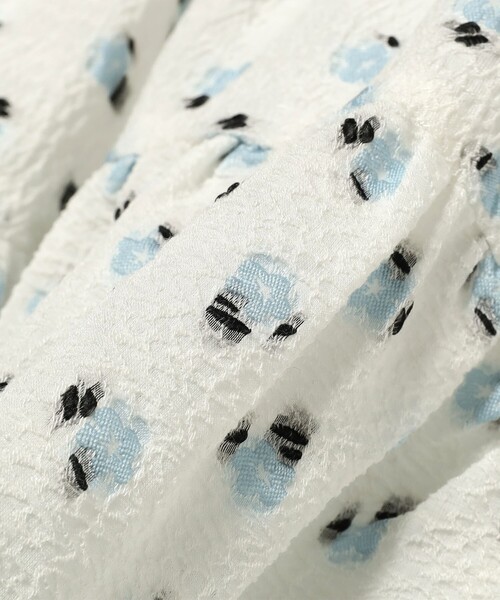 CAROLINA GLASER（カロリナ グレイサー）の「フラワー サイドリボン スカート（スカート・レディース・ホワイト/ブラック・MEDIUM/SMALL）」の5枚目の写真