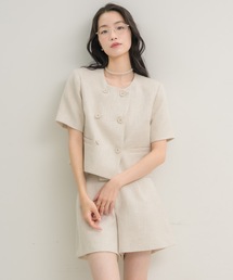 NEUNA | 【セットアップ可能！】ツイードショートハーフジャケット(テーラードジャケット)