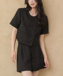 round collar short jacket / ラウンドカラーショートジャケット