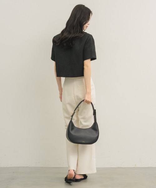 NEUNA（ヌナ）の「【セットアップ可能！】ツイードショートハーフジャケット（テーラードジャケット・レディース・ブラック/ブルー/アイボリー・FREE）」の22枚目の写真