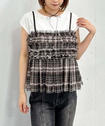 チュールフリルビスチェ×フレンチTeeSET
