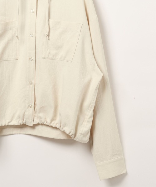 BAYFLOW（ベイフロー）の「[夏から秋口の羽織りに]シャツパーカー（シャツ/ブラウス・レディース・オフホワイト/チャコール/テラコッタ・FREE）」の11枚目の写真