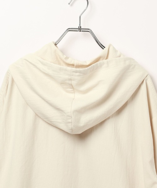 BAYFLOW（ベイフロー）の「[夏から秋口の羽織りに]シャツパーカー（シャツ/ブラウス・レディース・オフホワイト/チャコール/テラコッタ・FREE）」の13枚目の写真