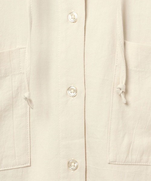 BAYFLOW（ベイフロー）の「[夏から秋口の羽織りに]シャツパーカー（シャツ/ブラウス・レディース・オフホワイト/チャコール/テラコッタ・FREE）」の15枚目の写真