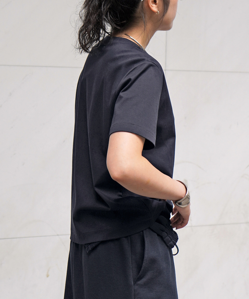 AP STUDIO(エーピーストゥディオ)の「追加 コンパクトTシャツ(Tシャツ/カットソー・レディース・ホワイト/ネイビー/ブラウン・FREE)」の7枚目の写真