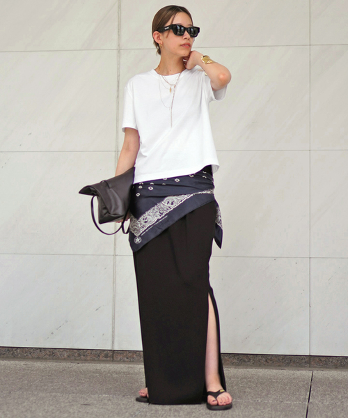 AP STUDIO(エーピーストゥディオ)の「追加 コンパクトTシャツ(Tシャツ/カットソー・レディース・ホワイト/ネイビー/ブラウン・FREE)」の12枚目の写真