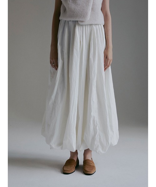 HER.（ハー）の「ワッシャーバルーンマキシスカート（スカート・レディース・チャコールグレー/オフホワイト/ピンク・2/1）」の16枚目の写真