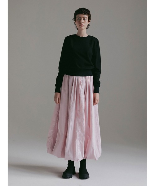 HER.（ハー）の「ワッシャーバルーンマキシスカート（スカート・レディース・チャコールグレー/オフホワイト/ピンク・2/1）」の4枚目の写真