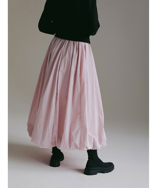 HER.（ハー）の「ワッシャーバルーンマキシスカート（スカート・レディース・チャコールグレー/オフホワイト/ピンク・2/1）」の9枚目の写真